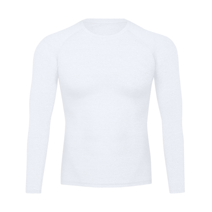 Long Sleeve Training Top in White, front