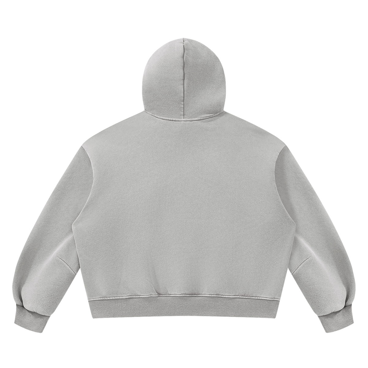 Vintage Wash Boxy Hoodie in Light Grey, back