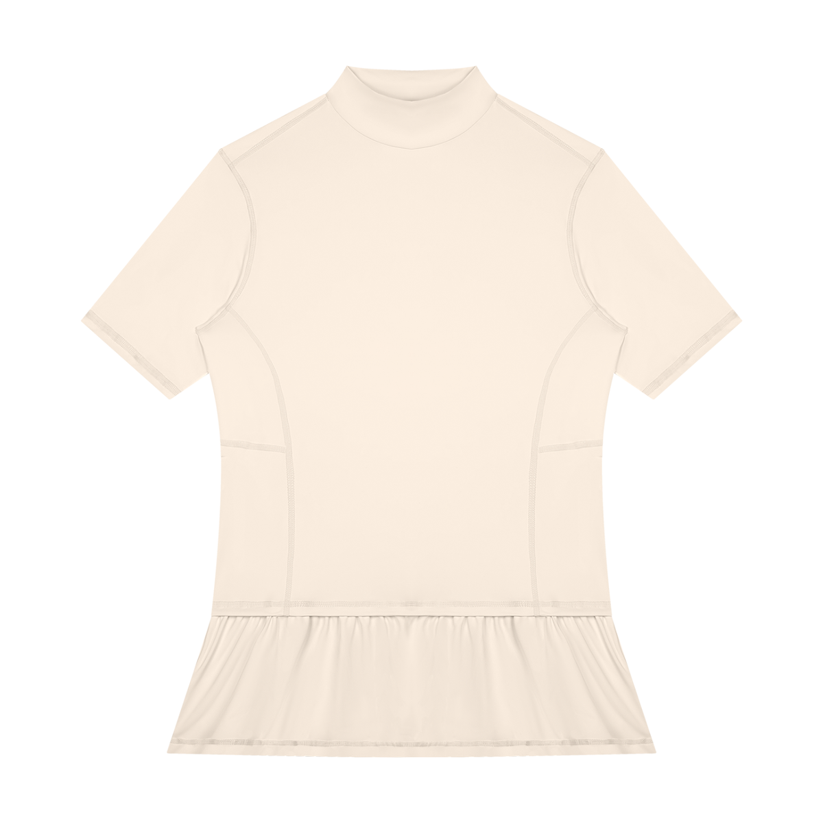 Men's Mock Neck Training Tee in Apricot, front