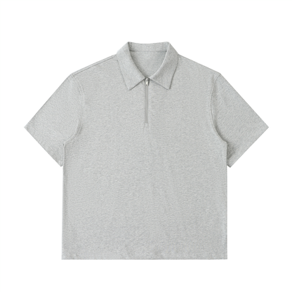 Half-Zip Cotton Polo