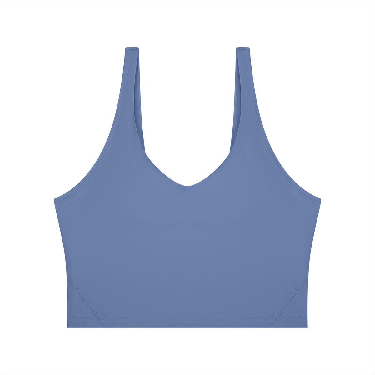 Cropped Yoga Tank in Cobalt, front