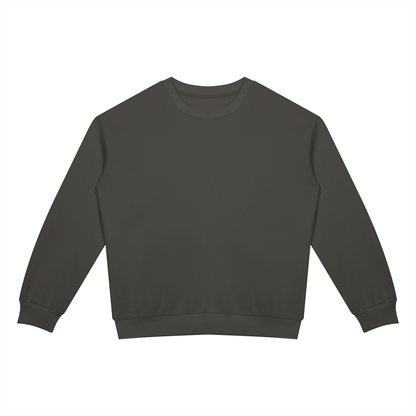 Drop Shoulder Crew Sweatshirt in Charcoal Grey, front