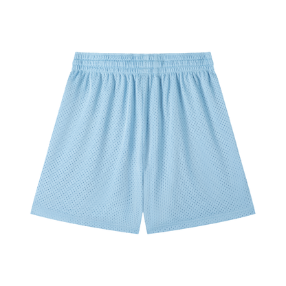 Mesh Training Shorts in Sky Blue, back