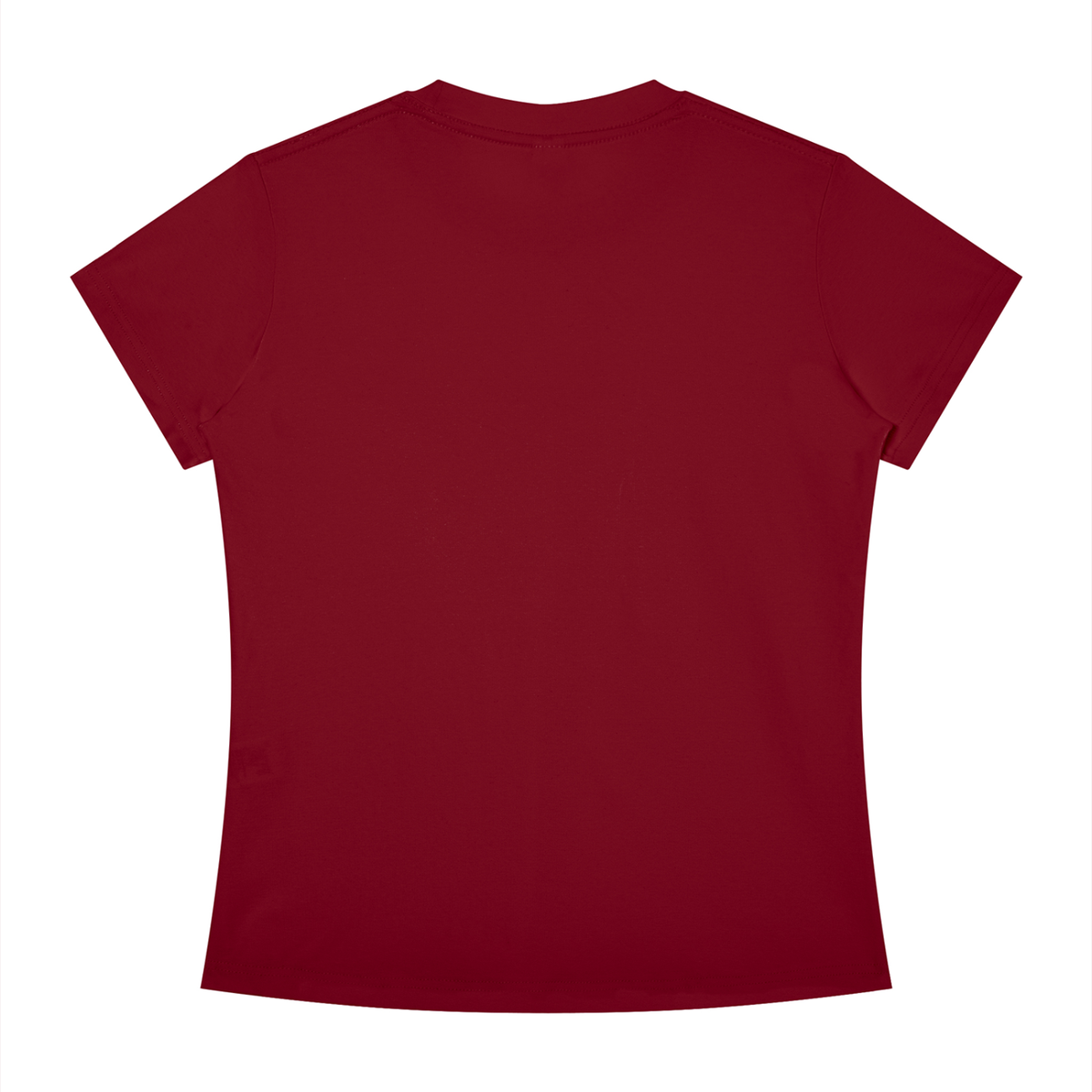 Women's Slim Fit Tee in Wine Red, back