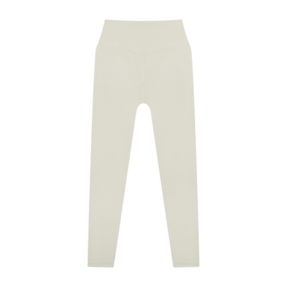High Waisted Leggings in Light Grey, back