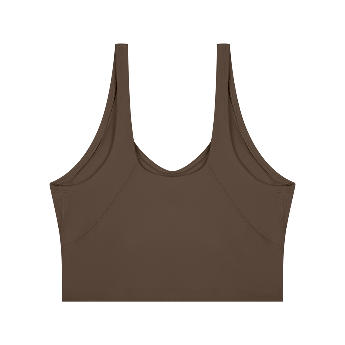 Cropped Yoga Tank in Coffee, back
