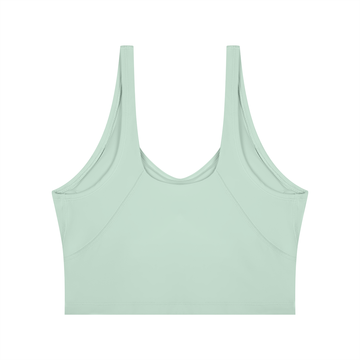 Cropped Yoga Tank in Mint Green, back