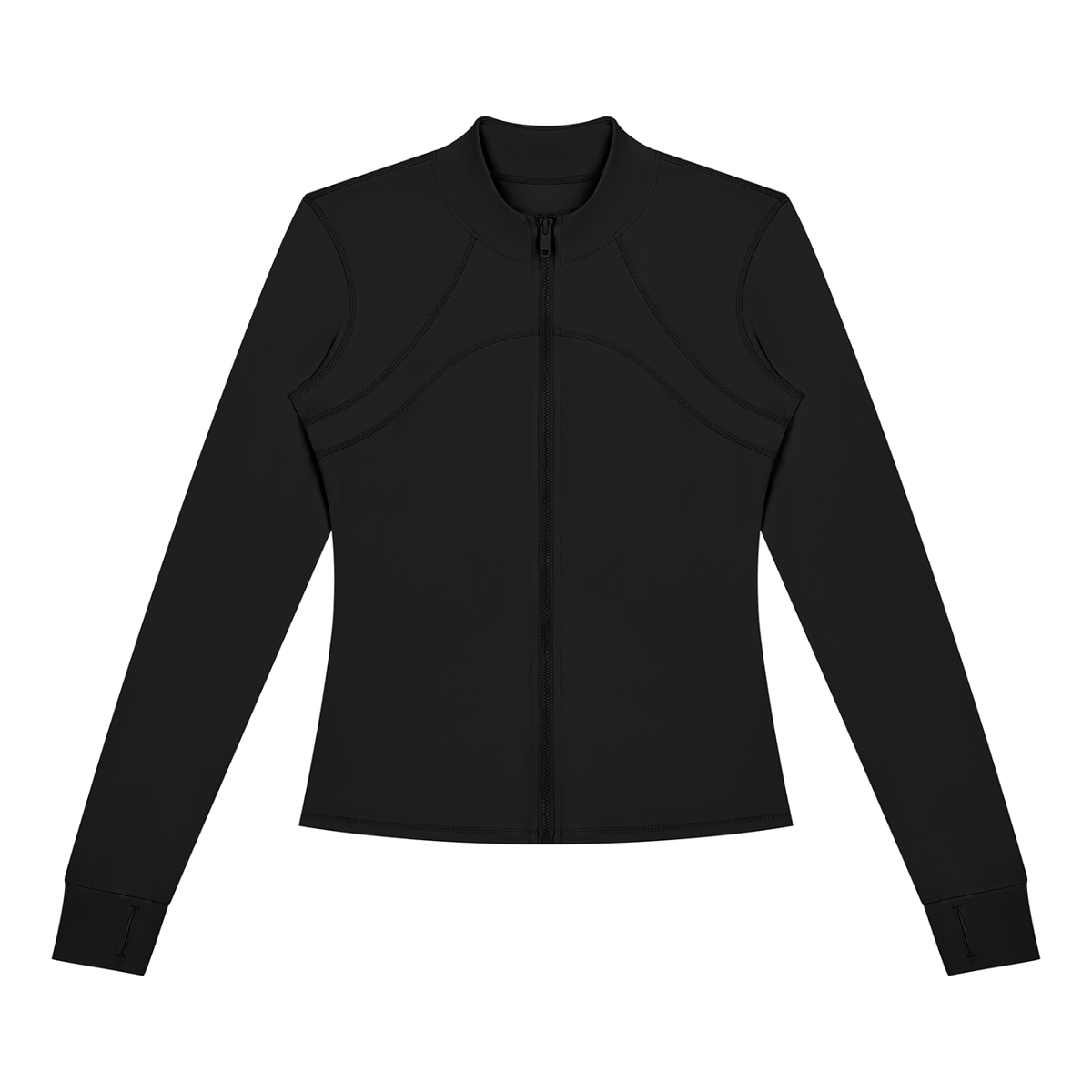 Women's Fitted Training Jacket in Black, front