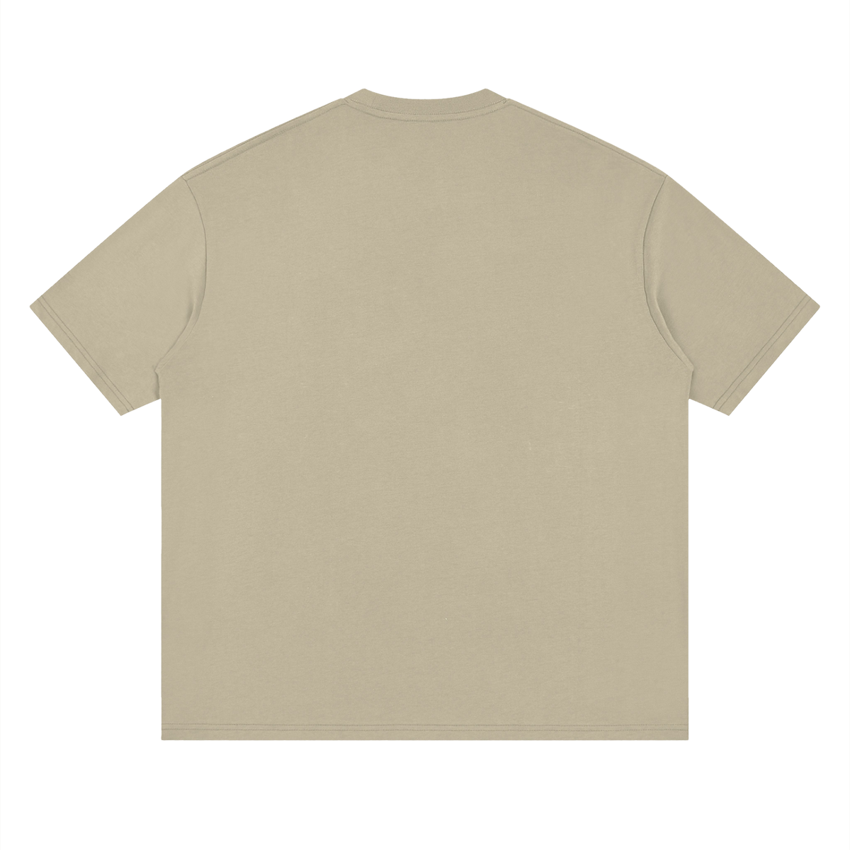 Oversized Drop Shoulder Tee in Khaki Green, back