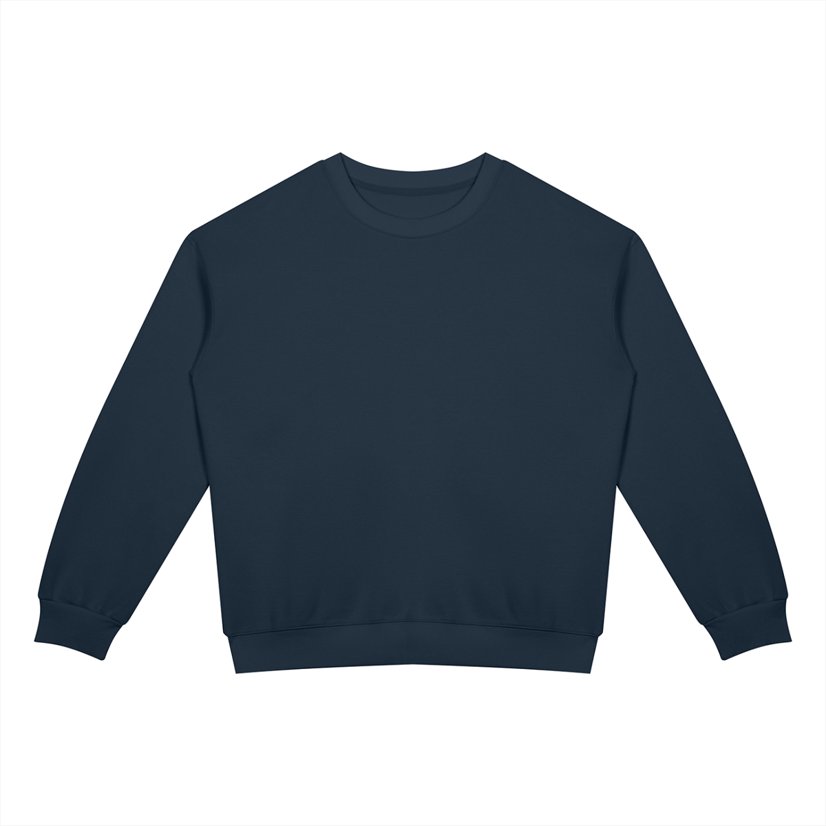 Drop Shoulder Crew Sweatshirt in Navy, front