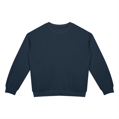Drop Shoulder Crew Sweatshirt in Navy, front