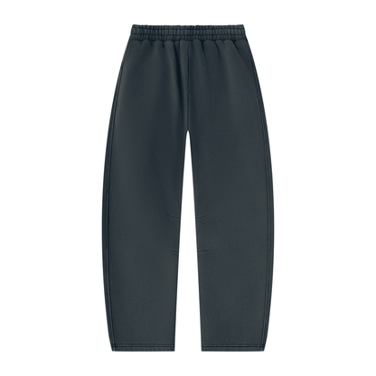 Vintage Wash Barrel Leg Sweatpants in Navy, back