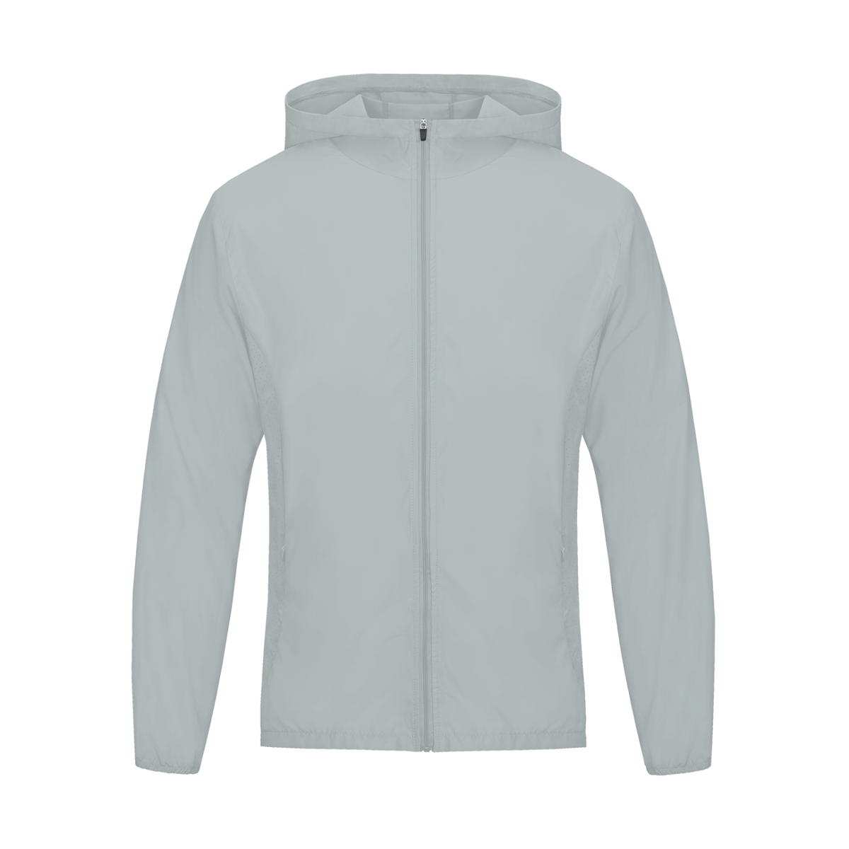 Lightweight Hooded Training Jacket in Light Grey, front