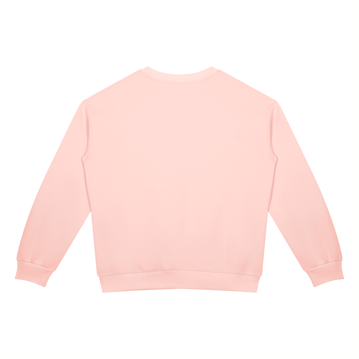 Drop Shoulder Crew Sweatshirt in Light Pink, back