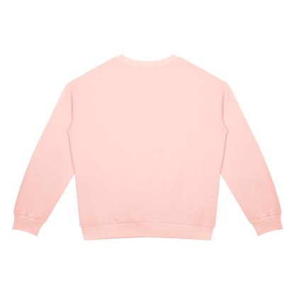 Drop Shoulder Crew Sweatshirt in Light Pink, back