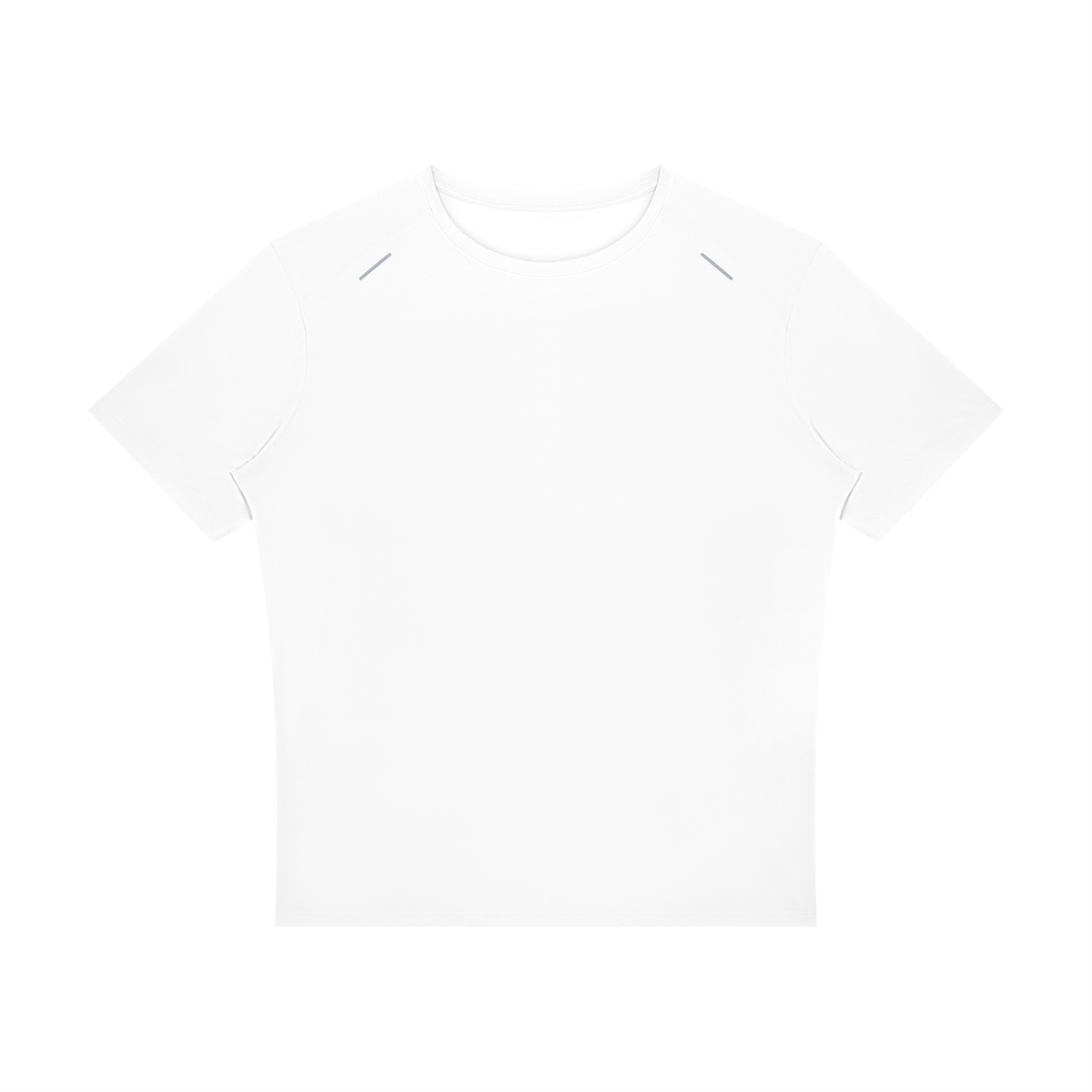 Reflective Raglan Running Tee in White, front