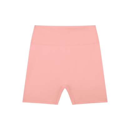 High Waisted Bike Shorts in Pink, front