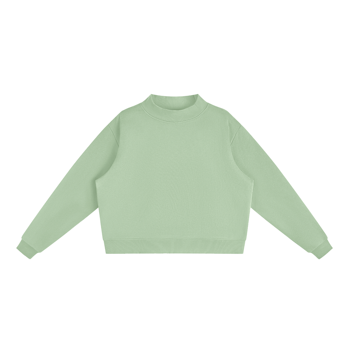 Women's Mock Neck Sweatshirt in Mint Green, front