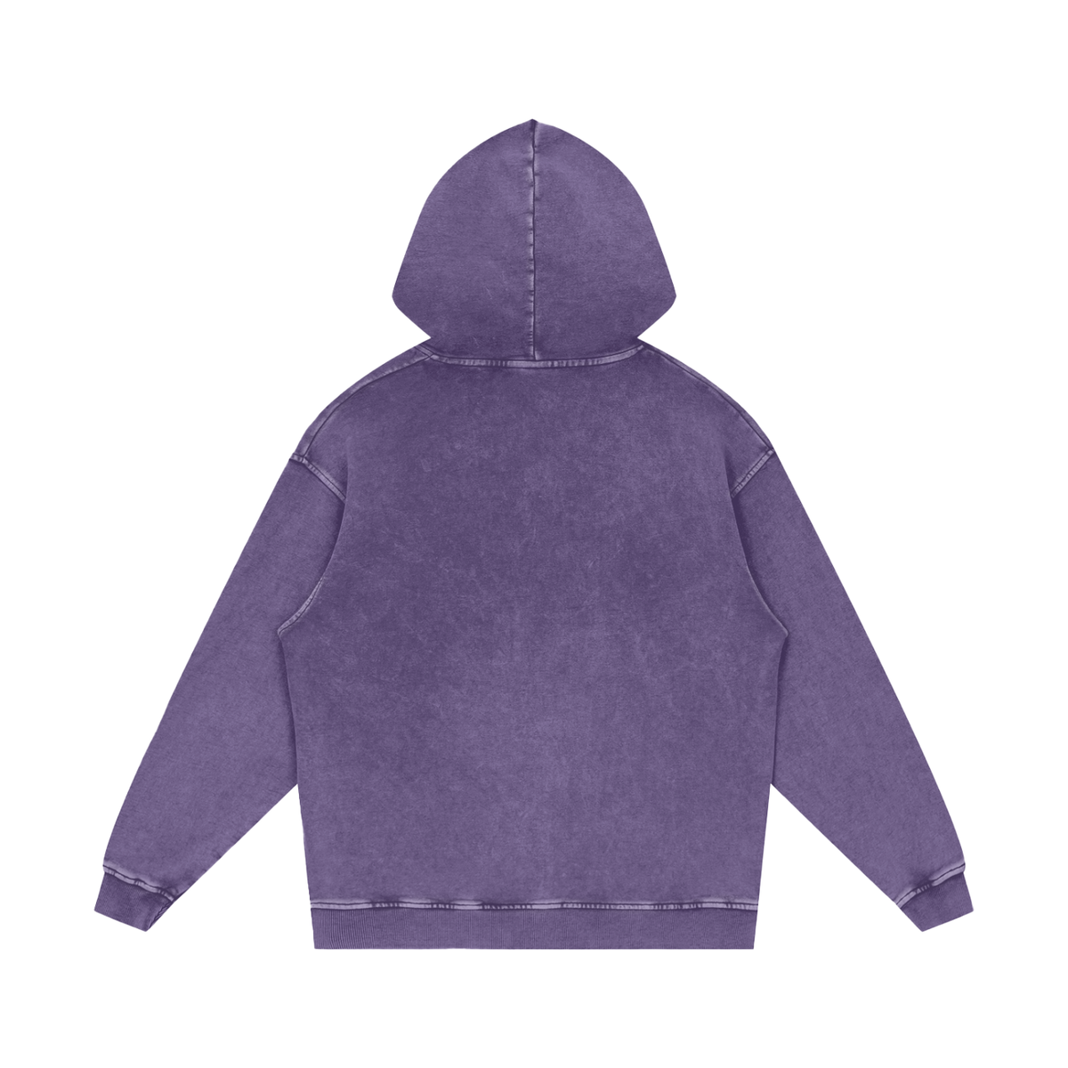 Snow Wash Heavyweight Hoodie in Purple, back