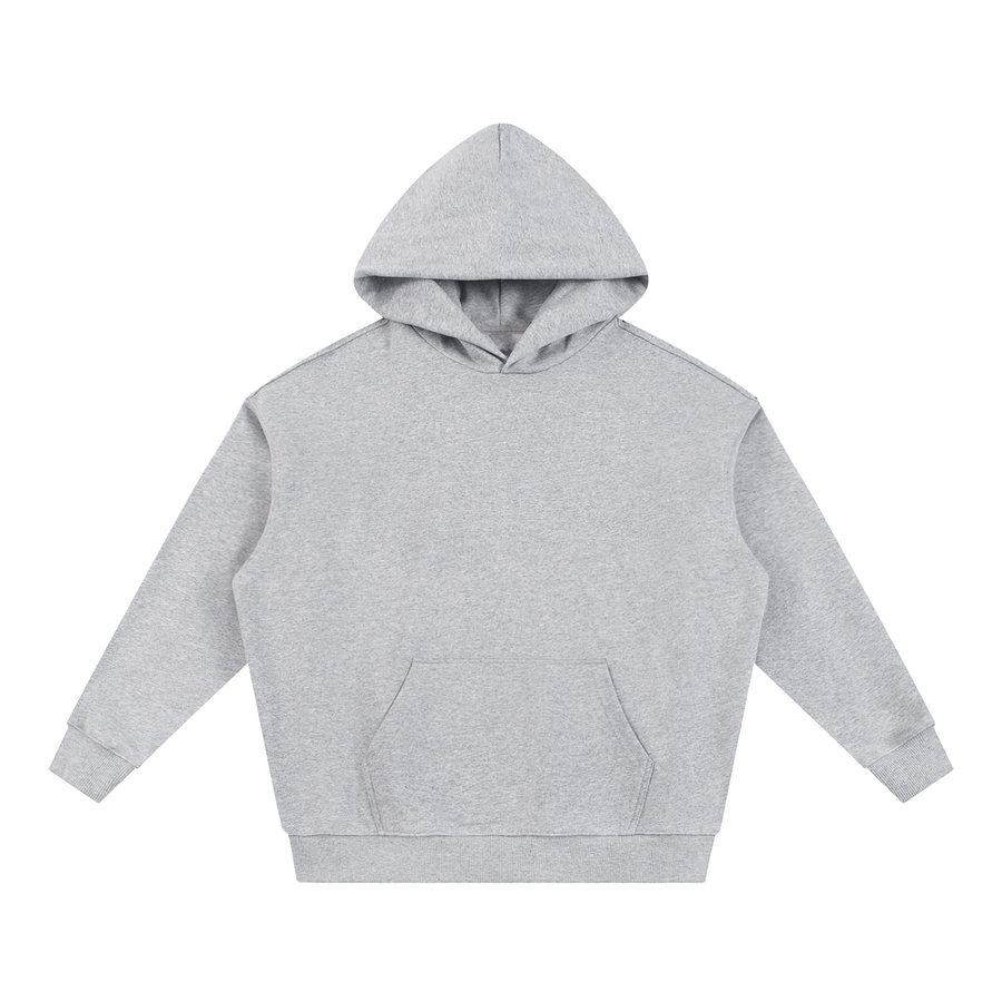 Heavyweight Premium Hoodie in Marl Grey, front
