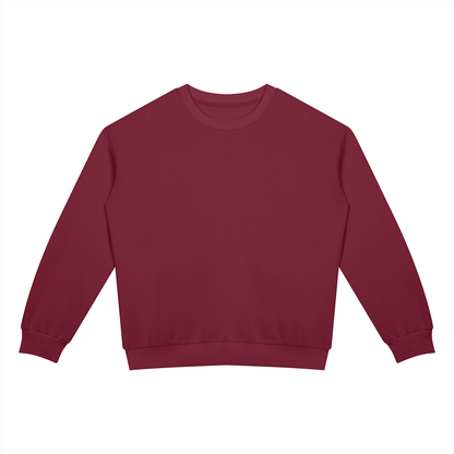 Drop Shoulder Crew Sweatshirt in Wine Red, front