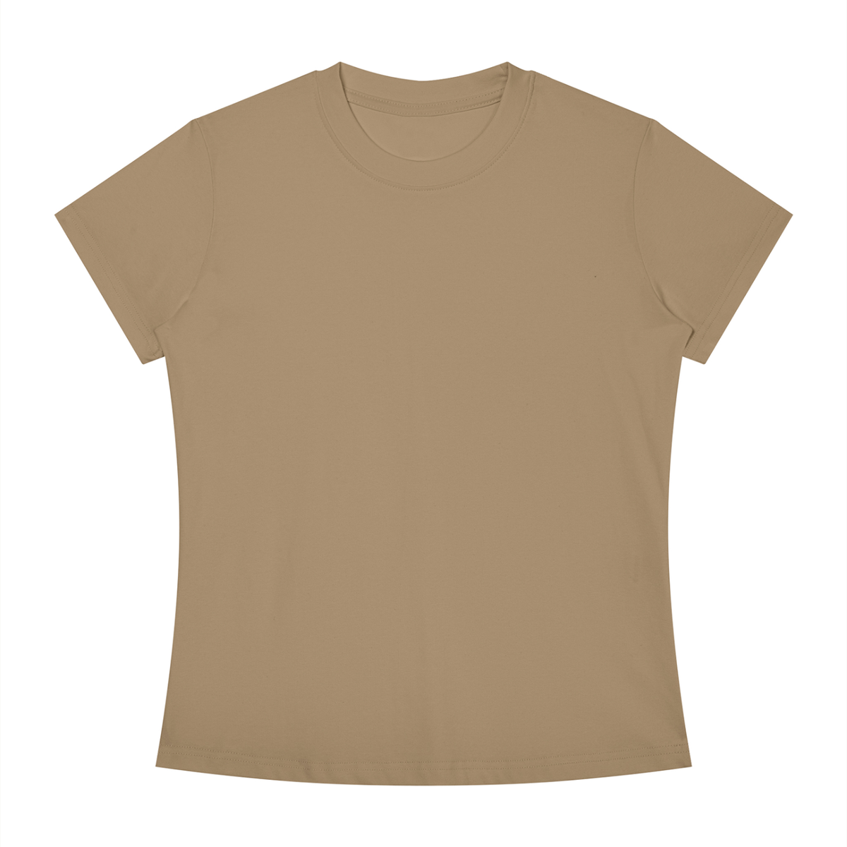Women's Slim Fit Tee in Khaki, front