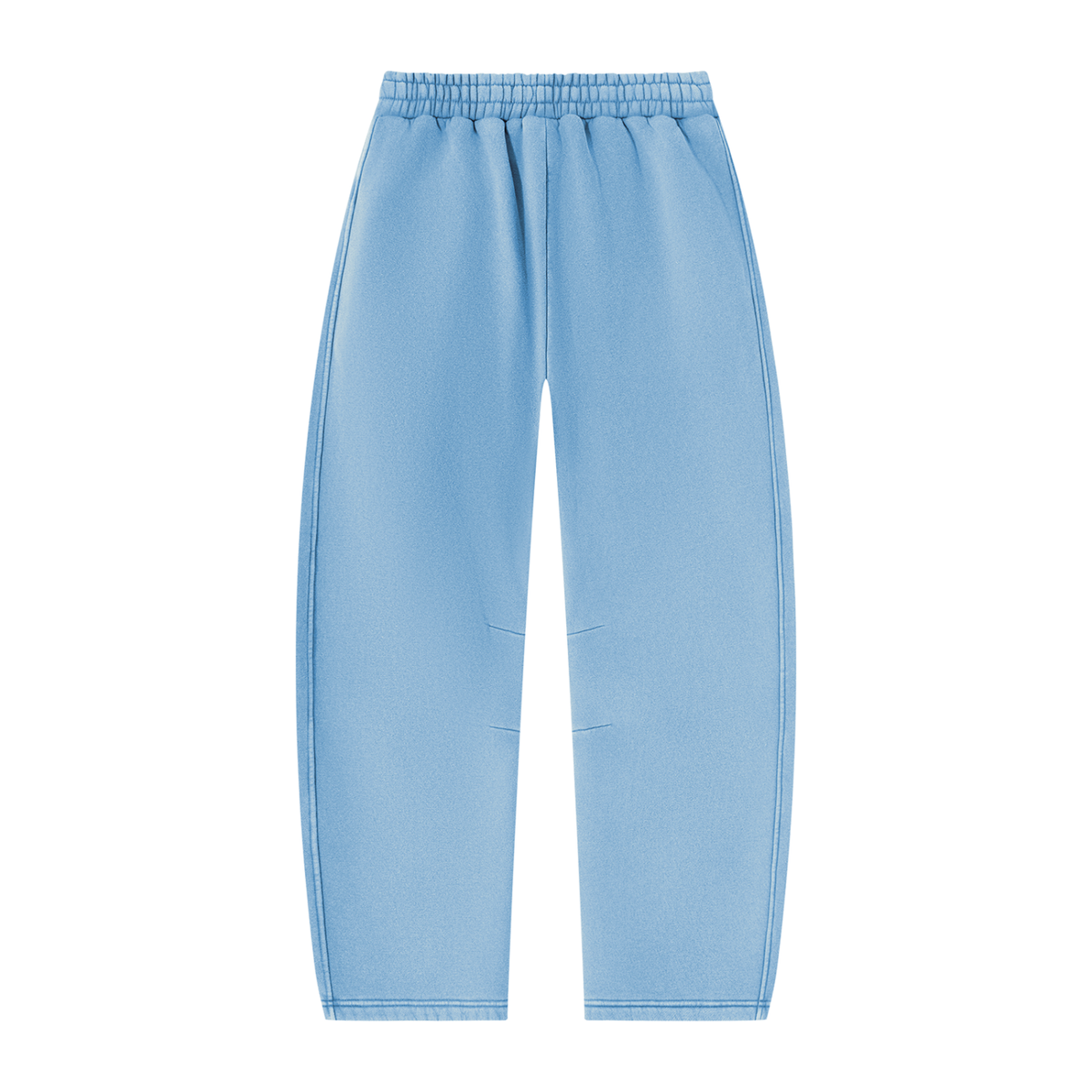 Vintage Wash Barrel Leg Sweatpants in Light Blue, back