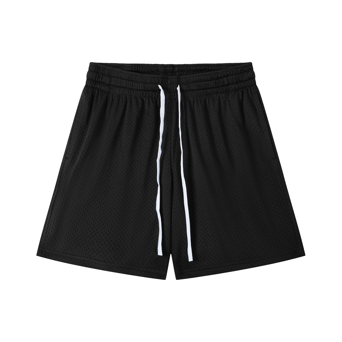 Mesh Training Shorts in Black, front
