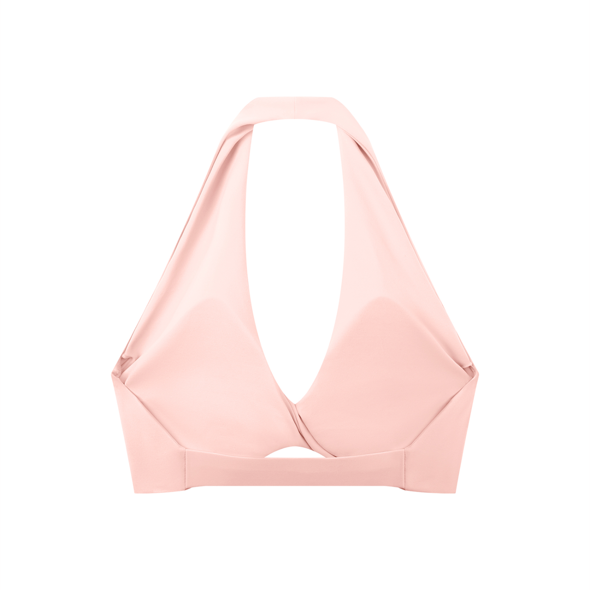 Halter Sports Bra in Pink, back