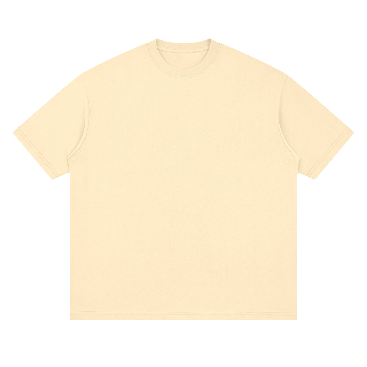 Oversized Drop Shoulder Tee in Light Apricot, front