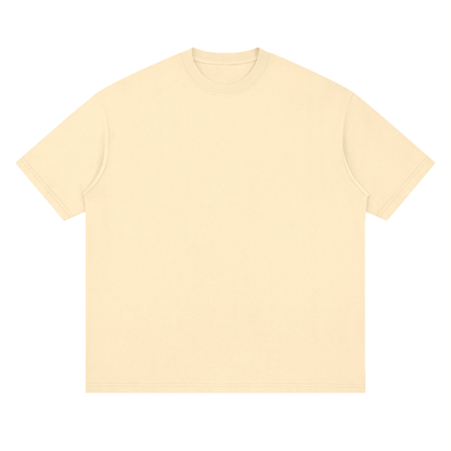Oversized Drop Shoulder Tee in Light Apricot, front