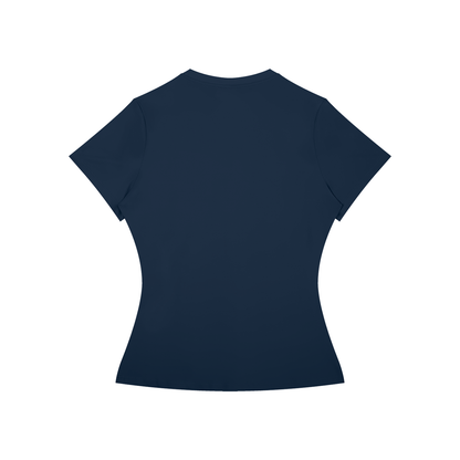 Women's Fitted Training Tee in Royal Blue, back