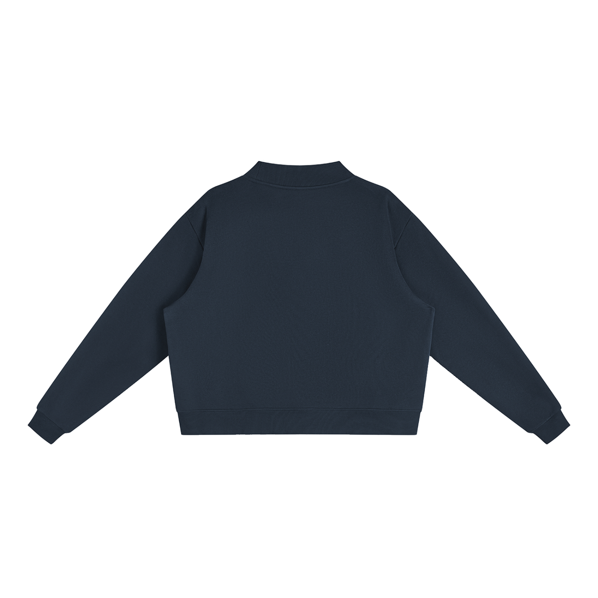 Women's Mock Neck Sweatshirt in Navy, back