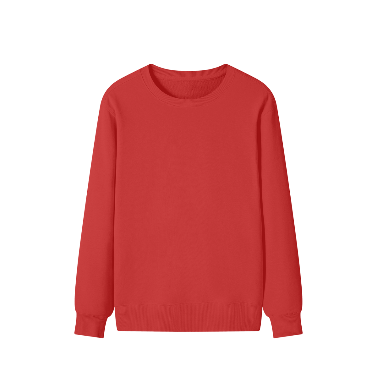 Classic Cotton Crew Sweatshirt in Red, front