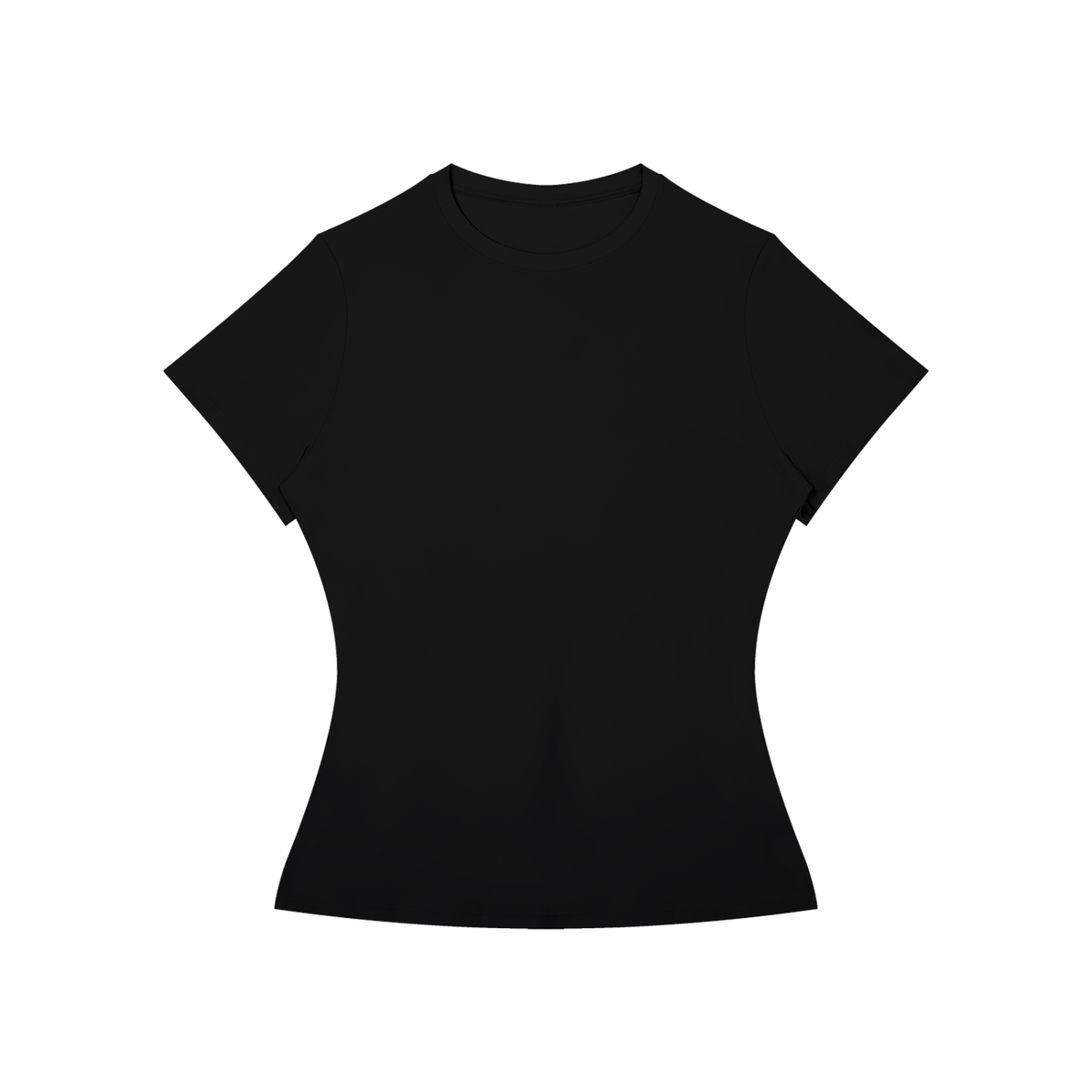 Women's Fitted Training Tee in Black, front