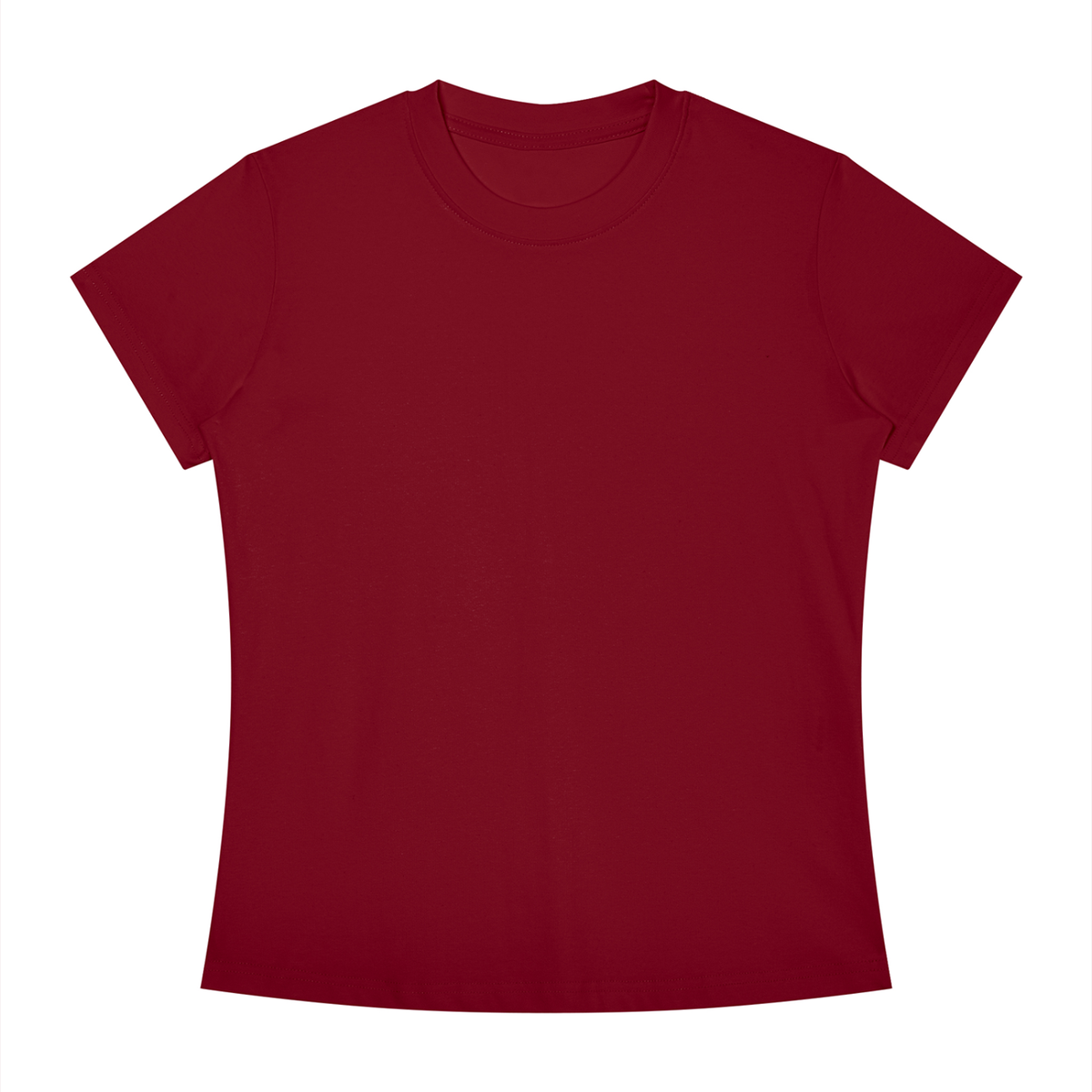 Women's Slim Fit Tee in Wine Red, front