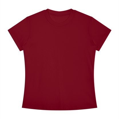 Women's Slim Fit Tee in Wine Red, front