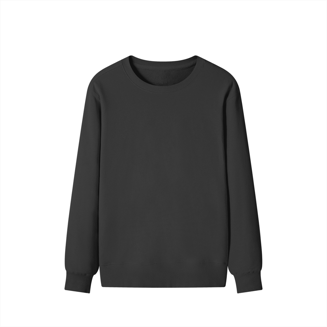 Classic Cotton Crew Sweatshirt in Classic Black, front
