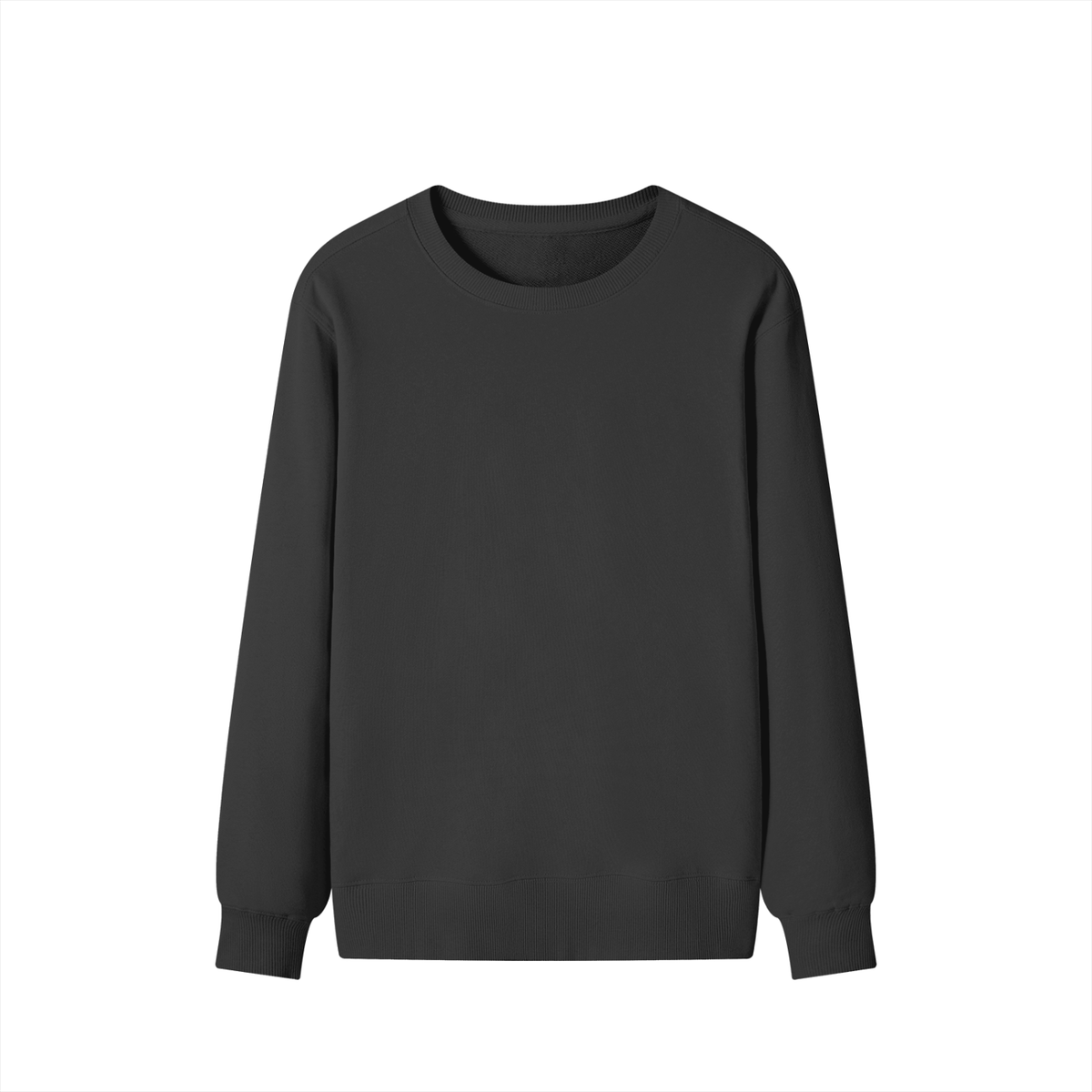 Classic Cotton Crew Sweatshirt in Classic Black, front