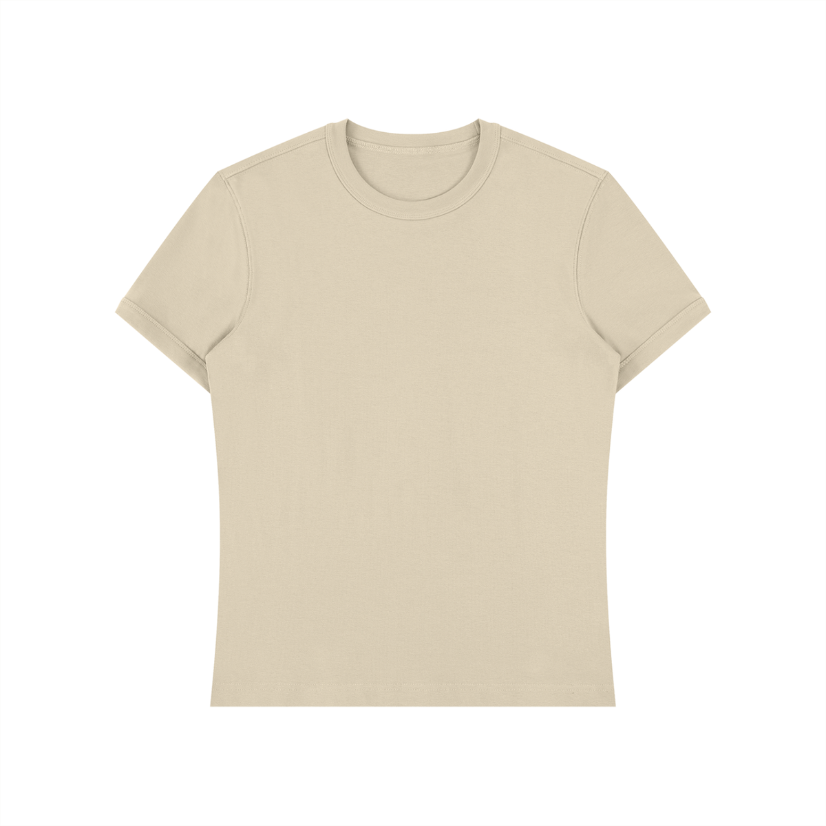 Slim Fit Stretch Tee in Apricot, front