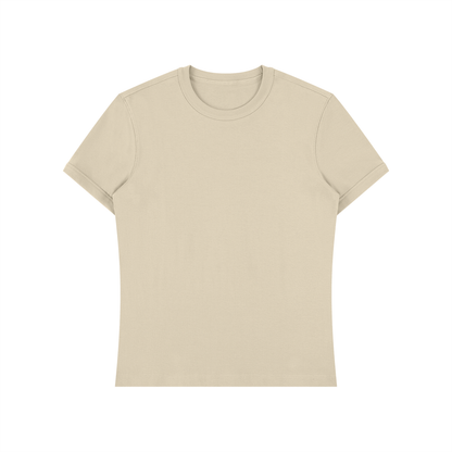 Slim Fit Stretch Tee in Apricot, front
