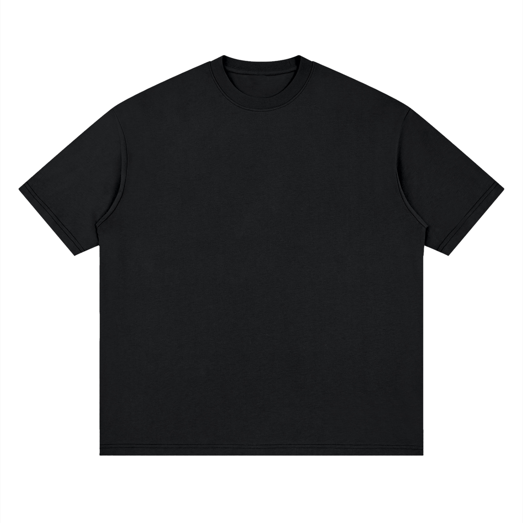 Oversized Drop Shoulder Tee in Black Beauty, front