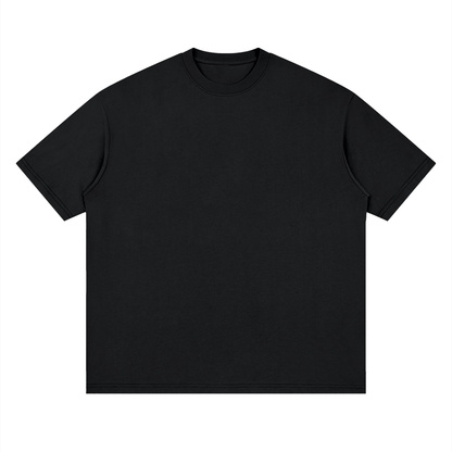 Oversized Drop Shoulder Tee in Black Beauty, front