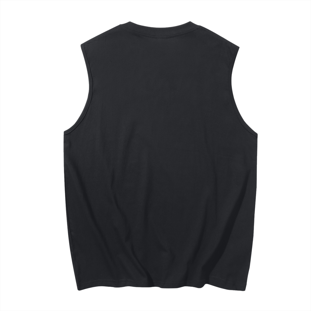 Men's Cotton Tank Top in Black, back