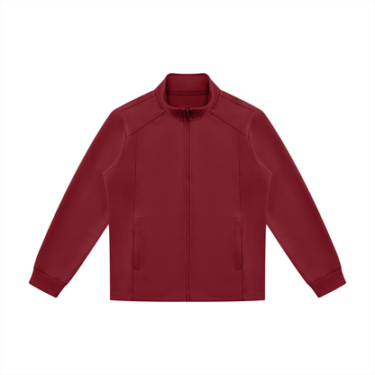 Stand Collar Track Jacket in Red, front