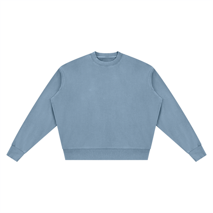 Vintage Wash Crew Sweatshirt in Jeans Blue, front