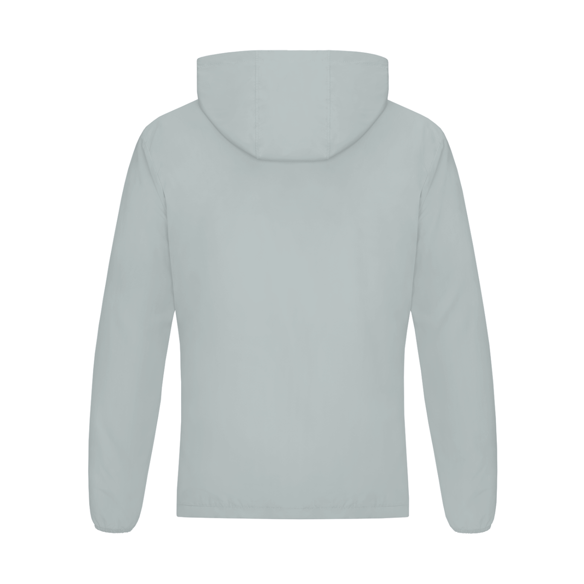 Lightweight Hooded Training Jacket in Light Grey, back