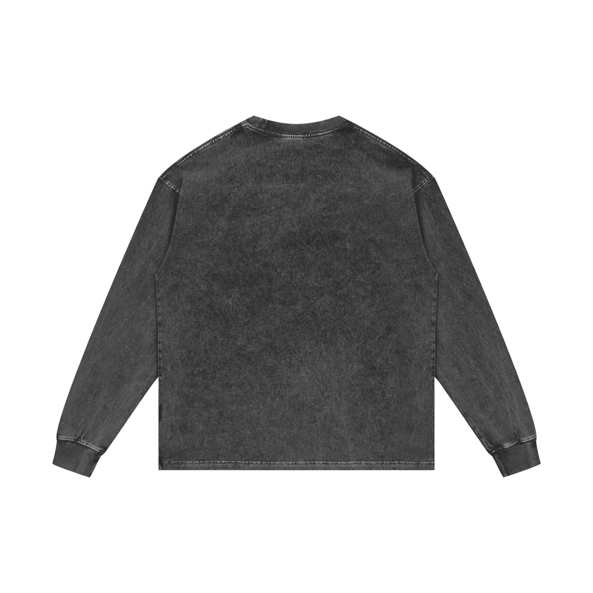 Acid Wash Long Sleeve Tee in Pirate Grey, back