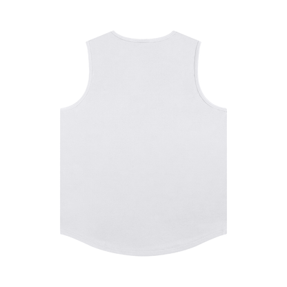 Lightweight Sports Singlet in White, back