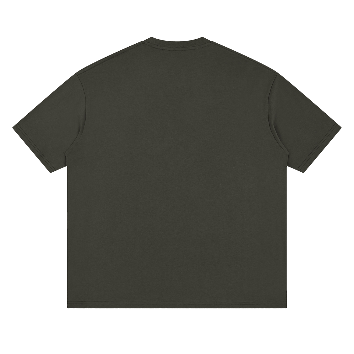 Oversized Drop Shoulder Tee in Dark Grey, back